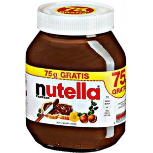 Nutella, 825г, Нутелла, Паста шоколадна з горіхами