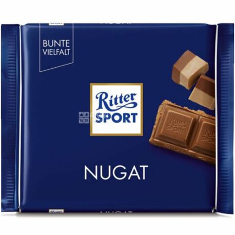 Ritter Sport, 100 г, молочний шоколад, Нуга