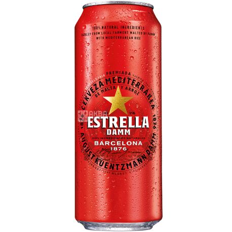 Estrella Damm Barcelona, Пиво солодовое, 4,6%, 0,5 л