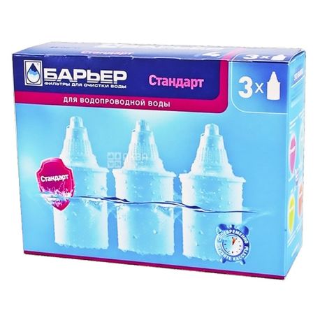 Бар'єр, 3 шт., Картриджі для фільтра, Стандарт