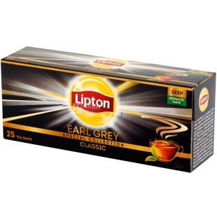 Lipton, Earl Grey, 25 пак. х 2 г, Черный чай с бергамотом