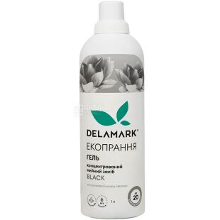 Delamark Black, 1 л, Засіб для прання, рідкий, безфосфатний, концентрат, для чорної білизни