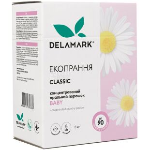 Delamark Baby, 3 кг, Стиральный порошок, концентрированный, бесфосфатный, ромашка