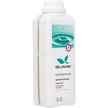 Delamark, 1 L, Dishwashing liquid with rose essential oil