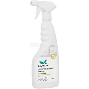 De La Mark, 500 мл, Средство для мытья стекла с ароматом лимона, Спрей