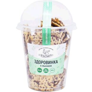 Ай да Бейкер Здоровинка, 90 г, Хлібці без цукру з Льоном
