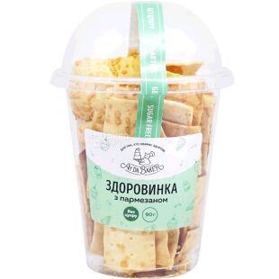 Ай Да Бейкер Здоровинка, 90 г, Хлебцы без сахара с Пармезаном