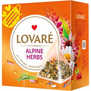 Lovare, Alpine Herbs, 15 шт. х 2 г, Чай Ловаре травяной, Альпийские травы