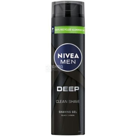 Nivea Men Ultra Black with active charcoal, Shaving Gel, 200 ml