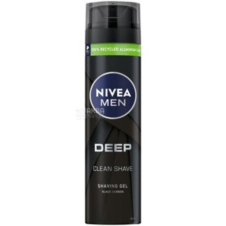 Nivea Men Ultra, 200 мл, Гель для бритья, Черный с активным углем