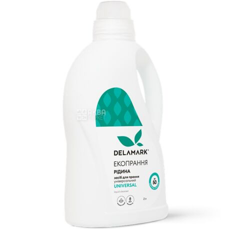 De La Mark Universal, 2 L, De la Mark Universal, Liquid Laundry Detergent, Phosphate-Free, Concentrate