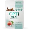 Optimeal, 85 г, Вологий корм для кошенят, з куркою