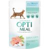 Optimeal, 85 г, Корм ​​для дорослих котів, з фореллю в кремовому соусі