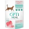Optimeal, 85 г, Корм для стерилизованных кошек, с говядиной и индюшиным филе в желе