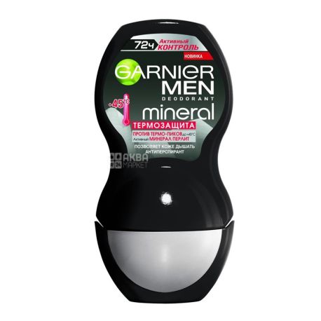 Garnier, 50 ml, deodorant, antiperspirant, roller, male, Thermal protection