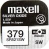 Maxell Silver Oxide 379, 1 шт., 1,55 V, Батарейка для часов серебряно-цинковая, SR521SW
