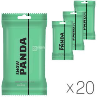 Сніжна Панда, Упаковка 20 шт. х 15 шт., Серветки вологі Лайм, антибактеріальні
