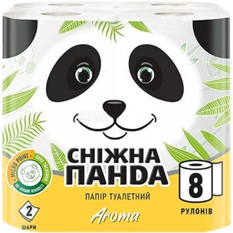 Snow Panda, 8 rolls, toilet paper, Aroma, m / y