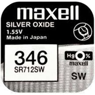Maxell Silver Oxide 346,1.55 V, Батарейка для часов серебряно-цинковая, SR712SW