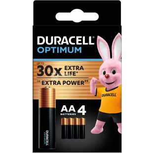 Duracell Optimum, АА, 4 шт., 1,5V, Батарейки лужні, LR6
