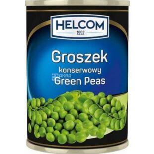 Helcom, 400 г, Горошок консервированный, ж/б