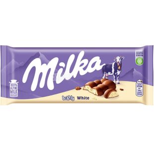 Milka, Bubbly White, 95 г, Мілка Бабл, Шоколад білий у молочному