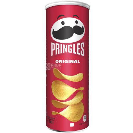Pringles Original, 165 г, Чипсы картофельные, Принглс ориджинал, тубус