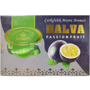 Amanti, Passion fruit, 200 г, Турецкая тахинная халва Аманти, со вкусом маракуйи