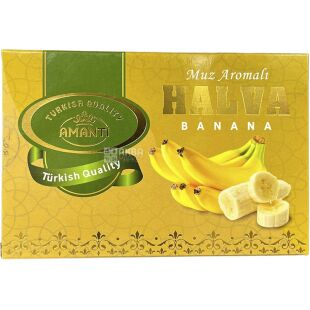 Amanti, Banana, 200 г, Турецкая тахинная халва Аманти, со вкусом банана