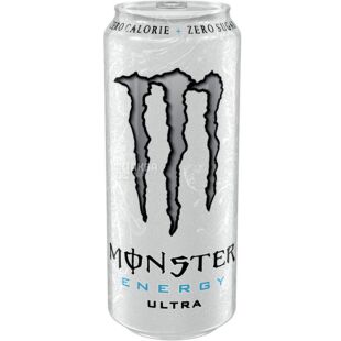 Monster Energy, Ultra, 0,5 л, Напиток энергетический безалкогольный, без сахара 