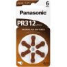 Panasonic Hearing Aid, PR41, 6 шт., Батарейки для слуховых аппаратов, коричневые №312