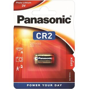 Panasonic Photo Power, 1 шт., 3V, Литиевая батарейка CR2, для охранных систем АЯКС