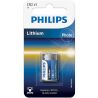 Philips Lithium, 1 шт., 3V, Батарейка литиевая для фотокамер CR2, для охранных систем АЯКС