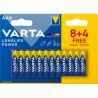 VARTA Longlife Power, ААА, 12 шт., 1,5V, Батарейки алкалінові, LR03