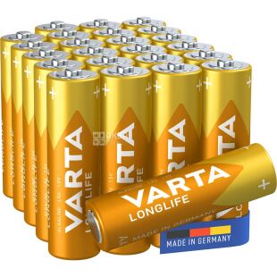 VARTA Longlife Power, АА, 24 шт., 1,5V, Батарейки алкалінові, LR6