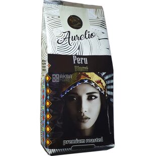Aurelio Peru, 453 г, Кофе в зернах средней обжарки Аурелио, 100% арабика
