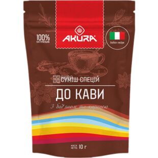 Akura, 10 г, Суміш прянощів до кави, з корицею та цукром