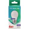 Titanum LED, Лампа светодиодная, цоколь Е27, 6W, 4100 К, нейтральное белое свечение, 510 Lm
