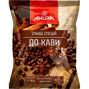 Akura, 10 г, Суміш прянощів до кави, з корицею та цукром