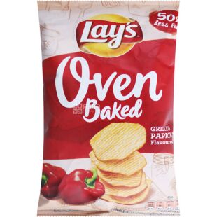  Lay's Oven Baked Grilled Paprika, 125 г, Чипсы картофельные запеченные, Лейс Паприка