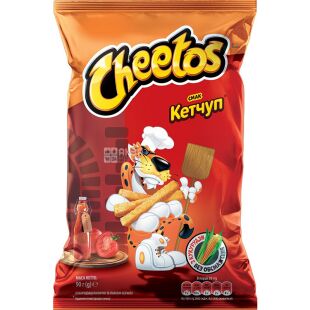 Cheetos, 90 г, Кукурузные снеки со вкусом кетчупа