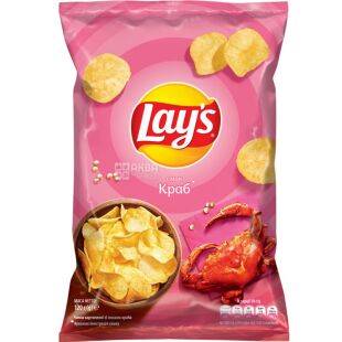 Lay's, 120 г, Чипси картопляні, Краб