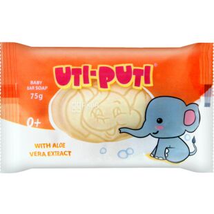 Uti-Puti, 75 г, Мило туалетне дитяче з екстрактом алое вера Уті-Путі