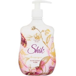 Shik, Champagne, 500 мл, Крем-мыло для рук и тела Шик, Шампанское, с дозатором