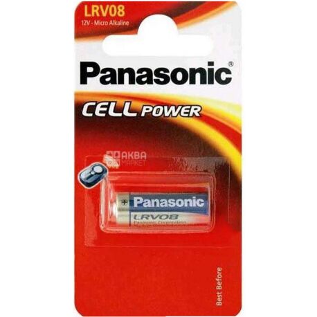 Panasonic Cell Powe, 1 шт., 12 V, Батарейка мікро алкалінова LRV08
