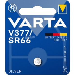 Varta Watch Silver, 1 шт., 1,55 V, Батарейка срібна, V377