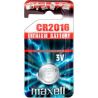 Maxell, 1 шт., 3 V, Батарейка літієва, кругла, CR2016
