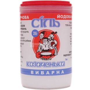 Козаченьки, 200 г, Соль йодированная, экстра, ПЭТ