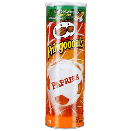 Pringles, 165 г, Чипси картопляні, Paprika, тубус