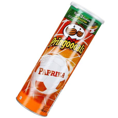Pringles, 165 г, Чипси картопляні, Paprika, тубус